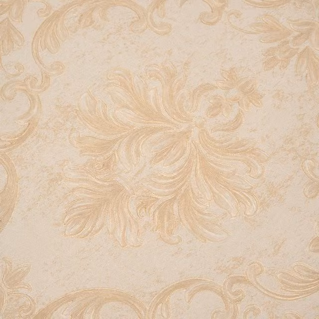 Livingandhome Gold Geometric Non-Woven Damask Wallpaper Roll