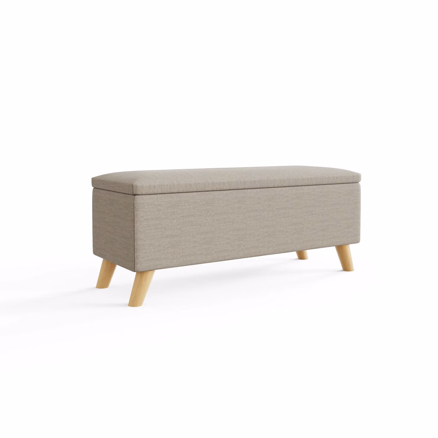 GFW Secreto Fabric Storage Ottoman Bench in Sand/Beige – 2