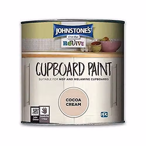 Johnstone's Upcycling Cupboard Paint in Beige Satin Gloss, 0.75 l – 1