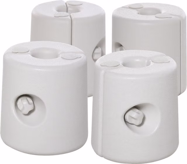 Outsunny 4-Piece Plastic Tent Weight Base Set in White
