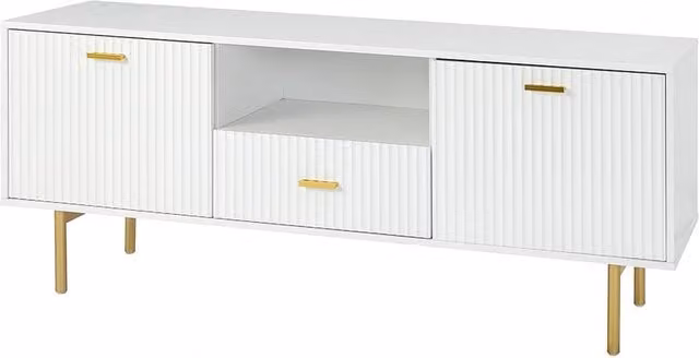 Kosy Koala Vienna TV Cabinet with Storage in White and Gold