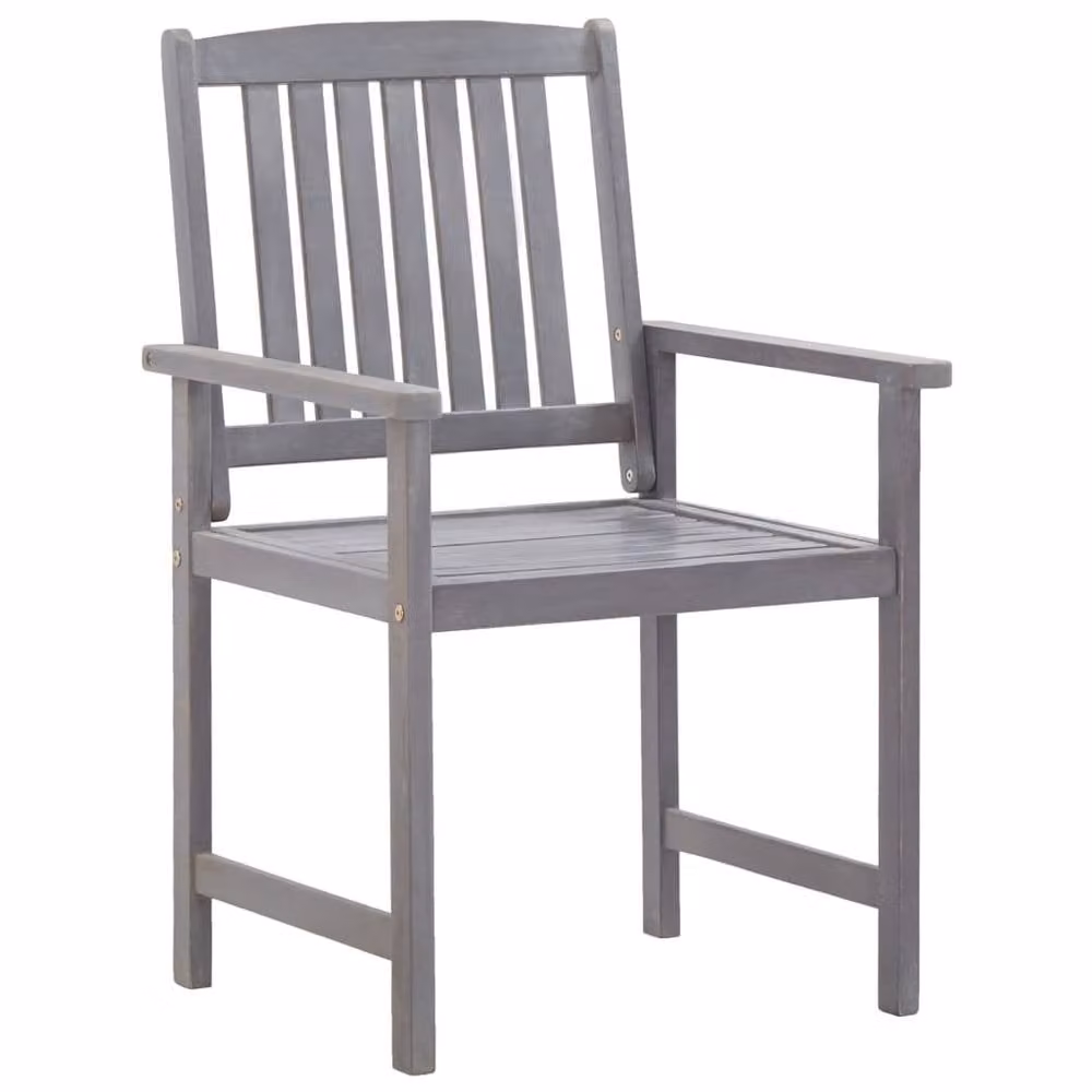 Berkfield Home 5 Piece Outdoor Dining Set in Grey Solid Acacia Wood