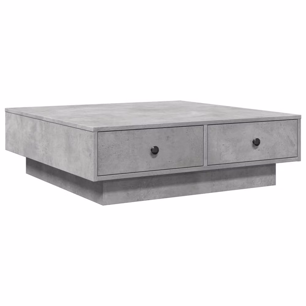 Berkfield Home Modern Square Coffee Table in Concrete Grey, W/D/H: 90 x 90 x 28 cm – 2