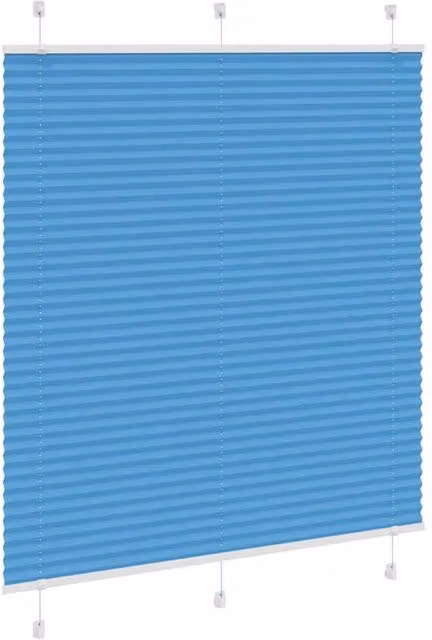 Berkfield Home Single Pleat Polyester Blind in Blue, W: 115 cm, H: 150 cm