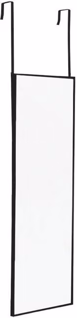 PAWNORA Black Metal Frame Rectangular Wall Mounted Mirror