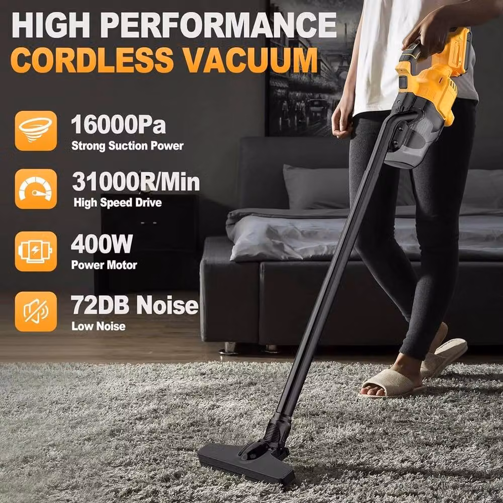SPETLEK Cordless Bagless Upright Vacuum Cleaner in Yellow – 4