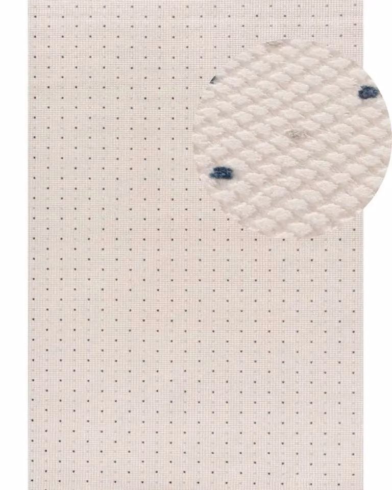 THE RUGS Carmel Modern Dotted Design Soft Pile Area Rug in Blue, W: 200 cm, D: 290 cm