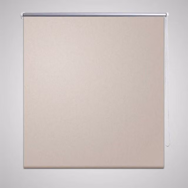 Berkfield Home Thermal Insulating Blackout Roller Blind, Beige and Silver, W: 60 cm, H: 120 cm