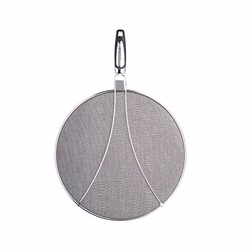MasterClass Stainless Steel Mesh Splatter Guard in Silver, Diameter: 33 cm