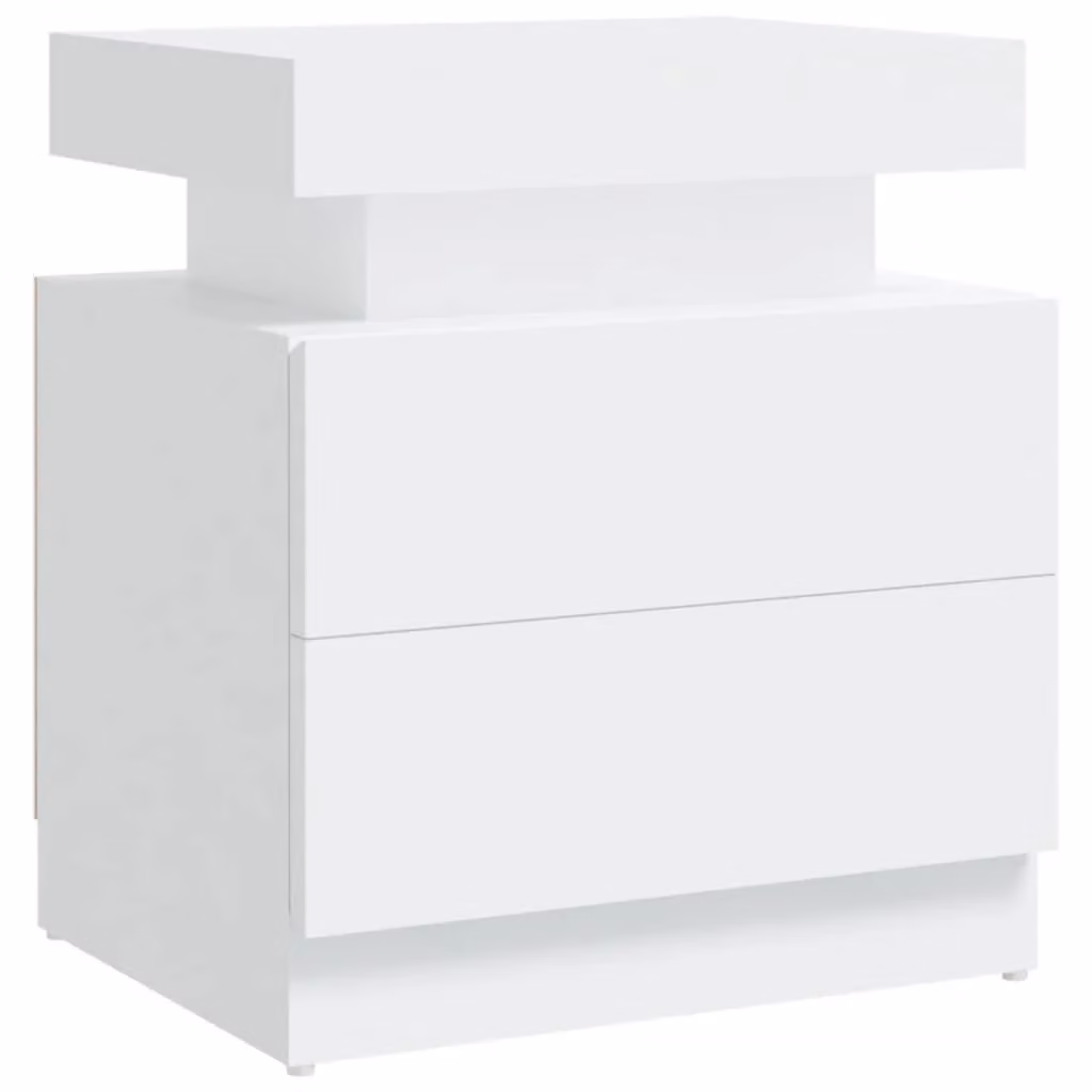 Berkfield Home White Bedside Cabinet W/D/H: 45 x 35 x 52 cm – 2