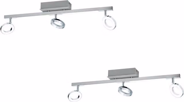 Loops 2 Pack Modern LED Wall Spot Lights in Chrome Aluminium and Plastic