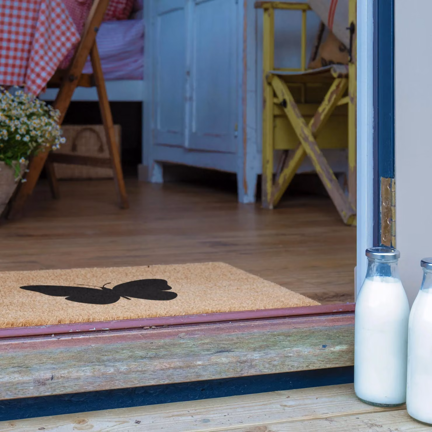 Artsy Mats Butterfly Doormat in Black, W/D: 60 x 40 cm – 3