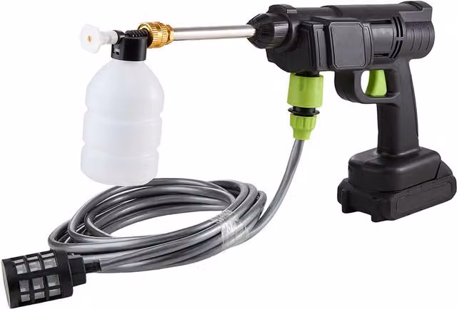 Livingandhome Cordless Electric Hand Held Pressure Washer with Rechargeable Battery, Black