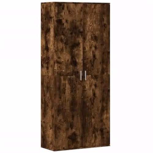 vidaXL Modern Highboard in Smoked Oak, W/D/H: 80 x 35 x 180 cm