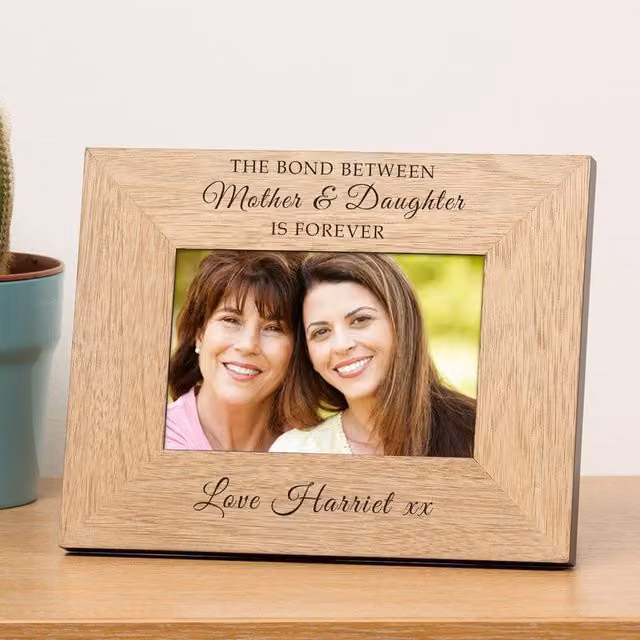 Uniqueful Personalised The Bond Between Wood Picture Frame, Brown, 7x5 in