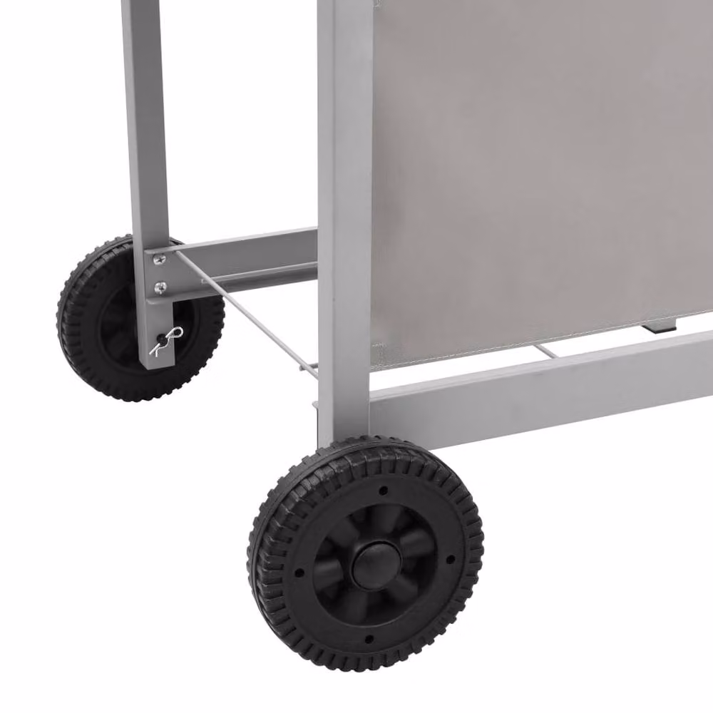 Berkfield Home 6 Burner Gas BBQ Grill with Cart and Thermometer, Silver – 2