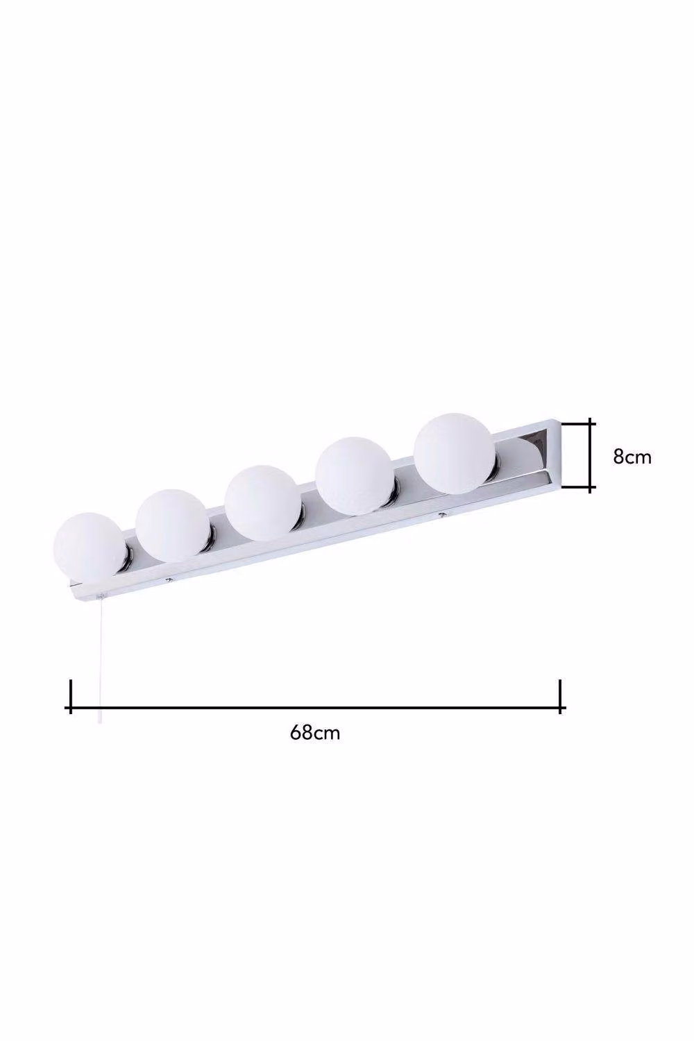 BHS Lighting Lara Modern Wall Light in Chrome Silver with Glass Shade – 3