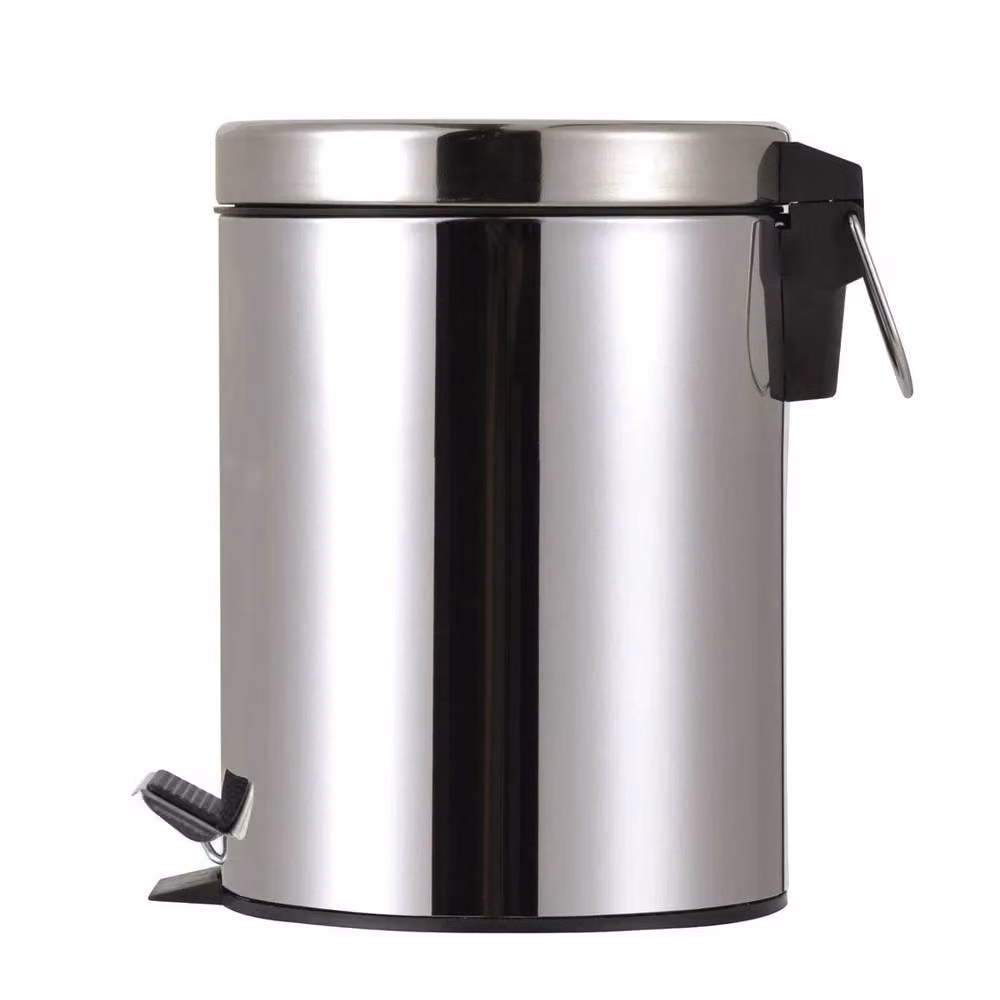 EONLION 12L Stainless Steel Pedal Bin with Removable Inner Bucket in Silver – 4