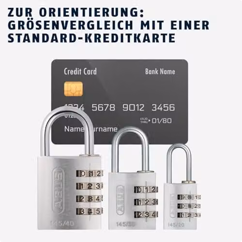ABUS Aluminium Combination Padlock in Titanium and White – 3
