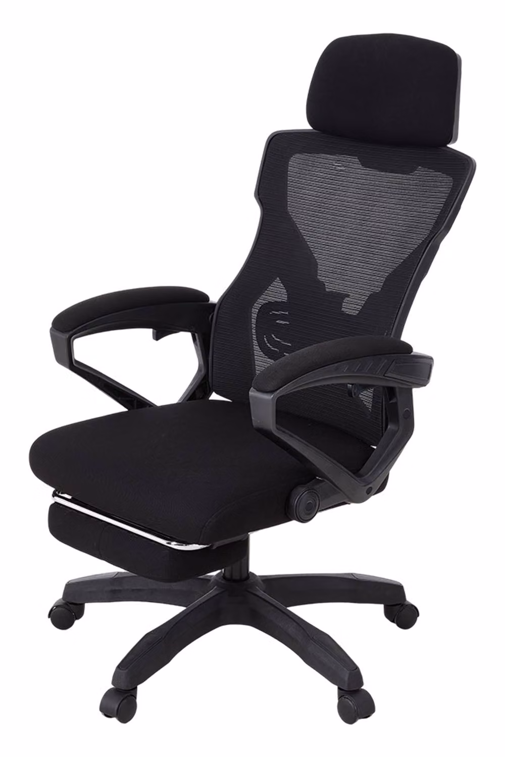 Living and Home Adjustable High Back Mesh Office Task Chair with Footrest, Headrest and Lumbar Support in Black – 5