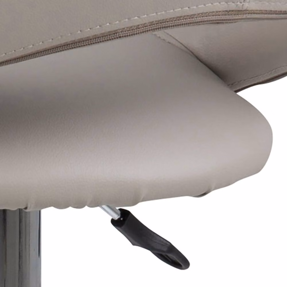 Wyld Haus Jorah Set of 2 Grey Taupe Faux Leather Swivel Bar Stools – 3
