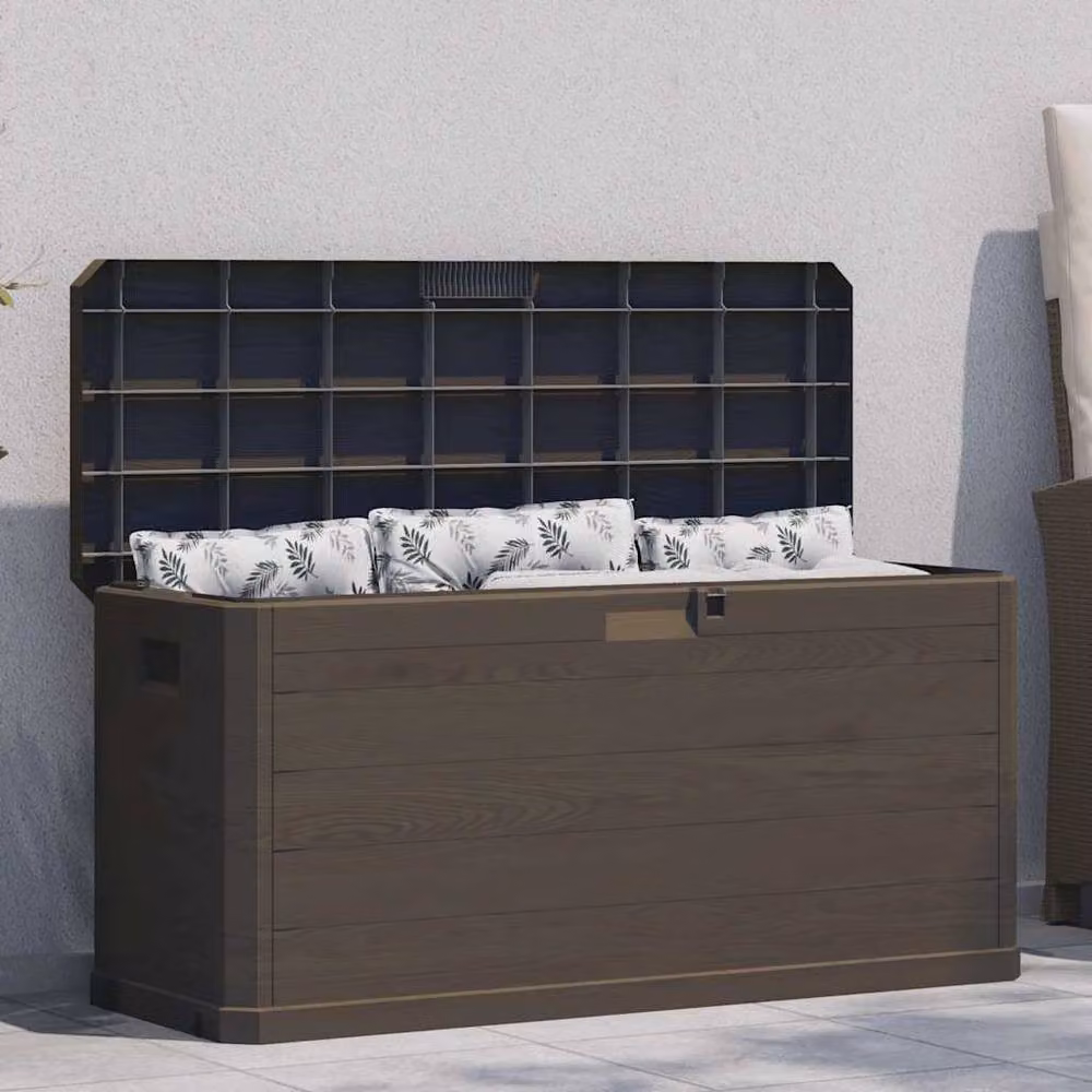 Berkfield Home Garden Storage Box, 280 L, Brown – 2