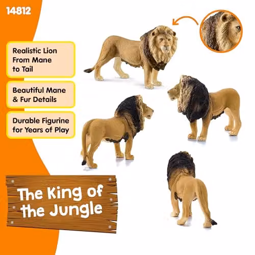 Schleich Wild Life Lion Toy Figurine, Brown – 3