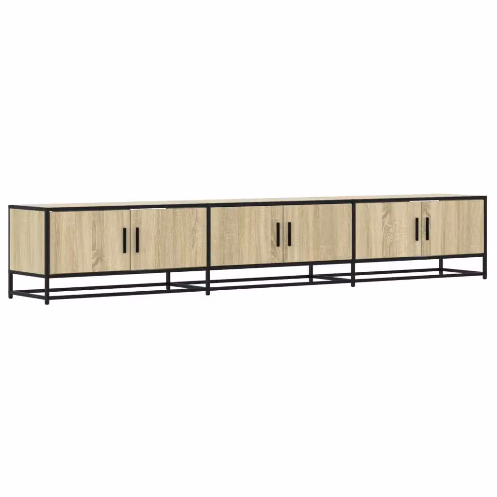 Berkfield Home TV Cabinet in Sonoma Oak Brown, W/D/H: 240 x 35 x 41 cm – 2