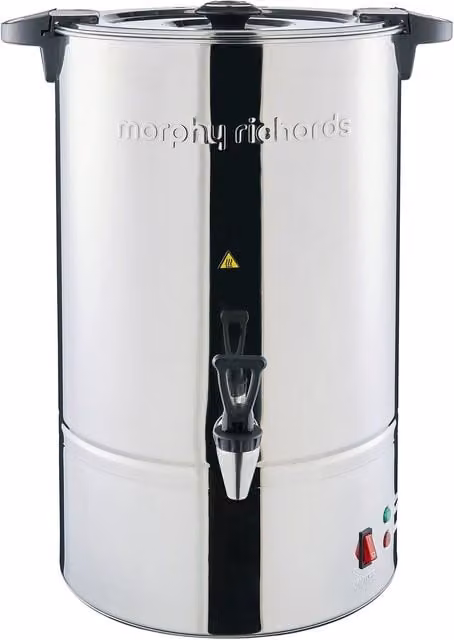 Morphy Richards 20L Silver Stainless Steel Tea Urn with Auto Shut-off and PID Control