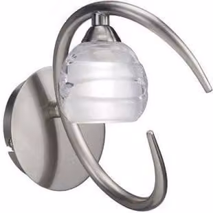 Netlighting Loop Switched Wall Lamp with G9 Bulb in Satin Nickel and Grey