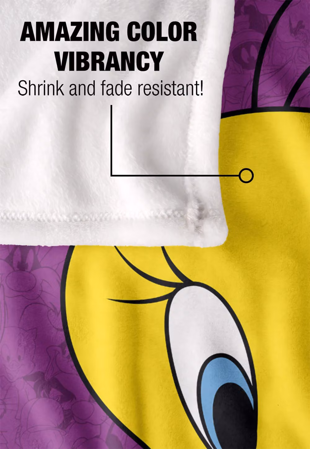 Warner Brothers Looney Tunes Silky Touch Super Soft Fleece Throw Blanket, Multicolour and White, W/D/H: 152 x 127 cm – 6