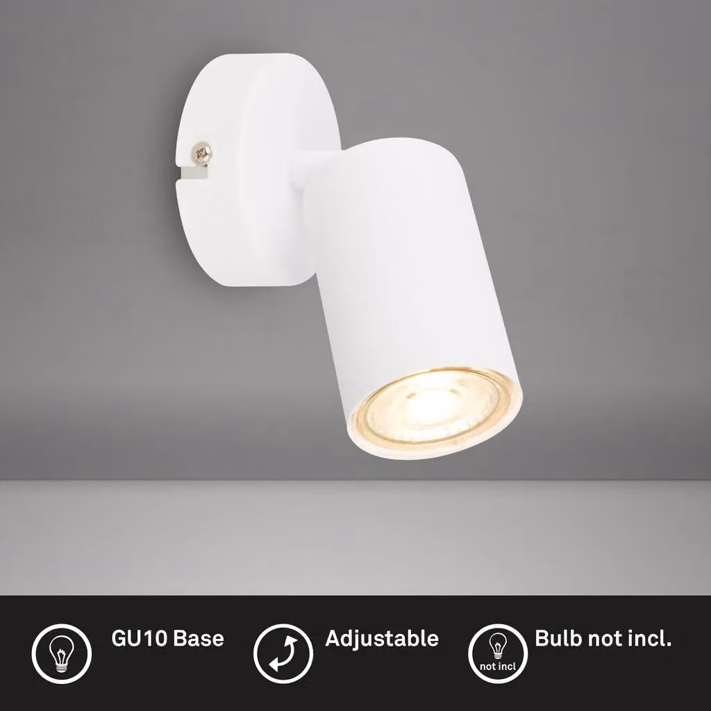 Briloner White Metal Adjustable LED Spotlight Wall Light – 2