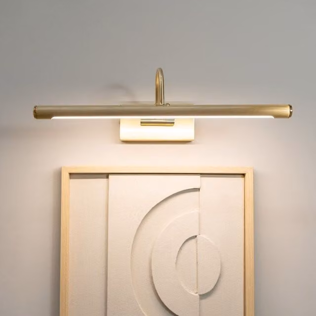 ValueLights Alana Single Picture Wall LED Light, Gold, IP44 Rated for Bathroom Use