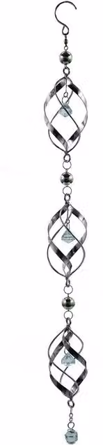 Betley Butterfly Silver Stainless Steel Geometric Hanging Wind Spinner, Height: 59 cm