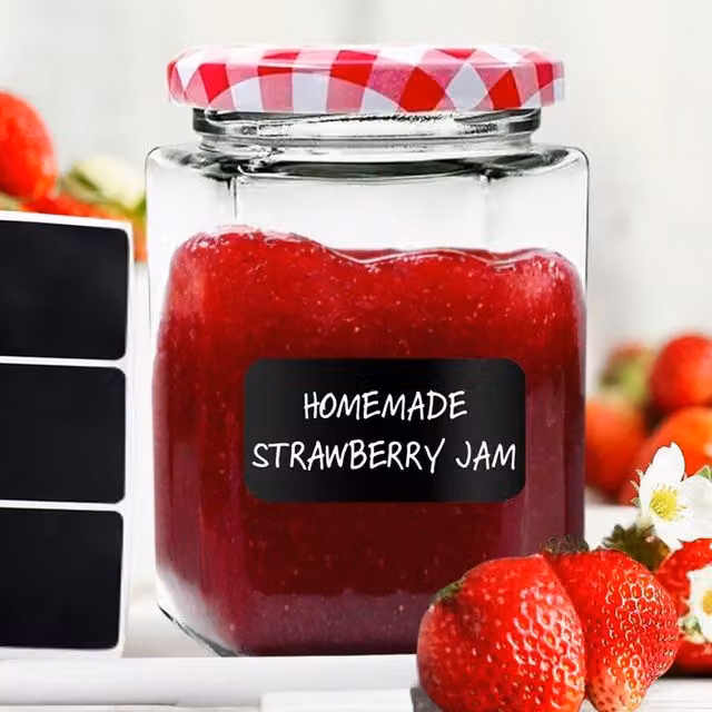Volila Airtight and Leakproof Hexagonal Glass Jam Jars, Red, 0.25 l, Pack of 12