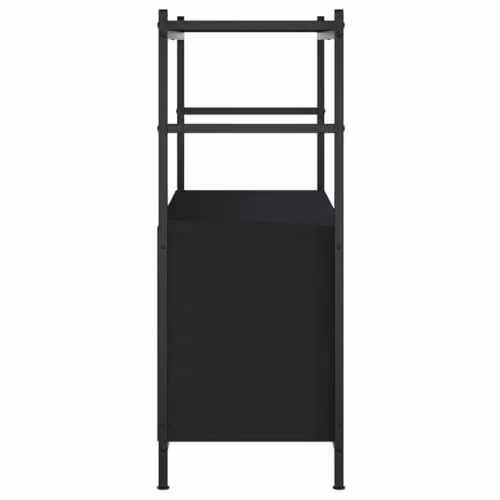 vidaXL Industrial Bookshelf in Black, Made of Engineered Wood and Metal, W/D/H: 80 x 30 x 78.5 cm – 4