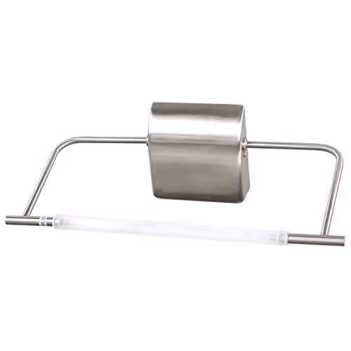 Netlighting Linea Verdace Modern Stainless Steel Bathroom Over Mirror Light Bar in Grey and Silver