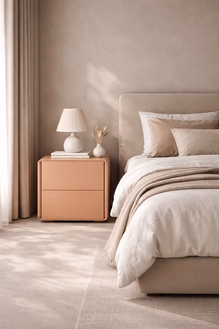 Tommy Franks Kota Bedside Table in Spiced Cider Brown and Orange