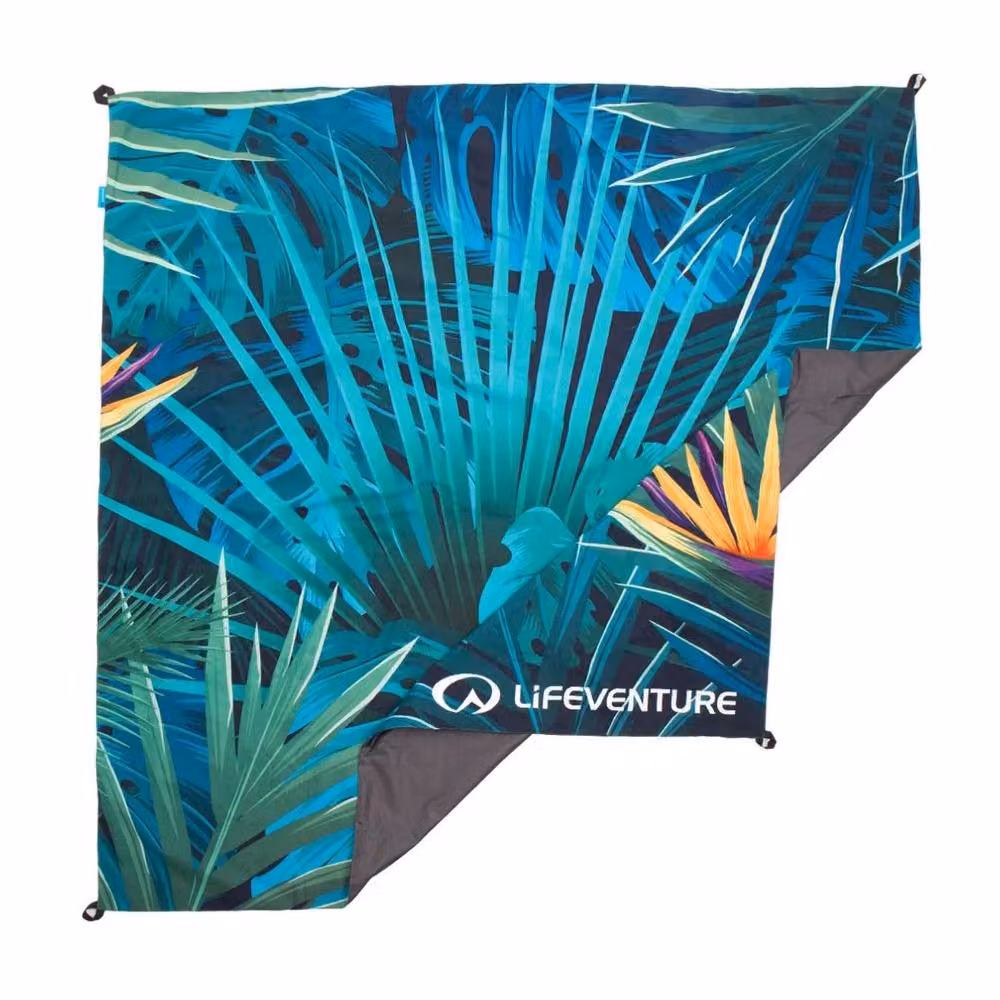 Lifeventure Waterproof Floral Picnic Blanket in Multicolour, W/D/H: 150 x 150 x 1 cm – 2