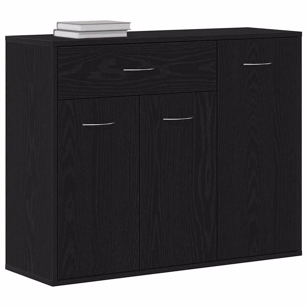 Berkfield Home Black Oak Sideboard, W/D/H: 88 x 30 x 70 cm – 2