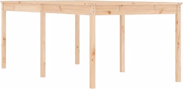 Berkfield Home Rectangular Garden Table in Brown Solid Pine, W/D/H: 203.5 x 100 x 76 cm – 1