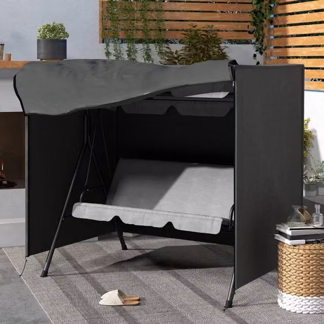 Outsunny Water-Repellent 600D Oxford Patio Swing Chair Cover in Grey