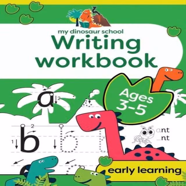 Creative Kids Studio My Dinosaur School Penmanship Writing Workbook for Children, Multicolour