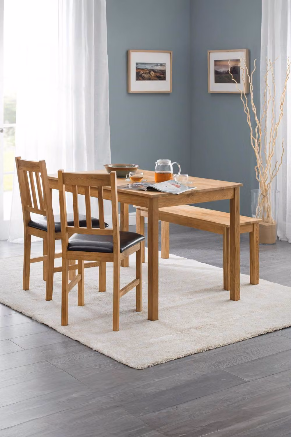 Julian Bowen Coxmoor Rectangular 4 Seater Dining Table in Oak – 3