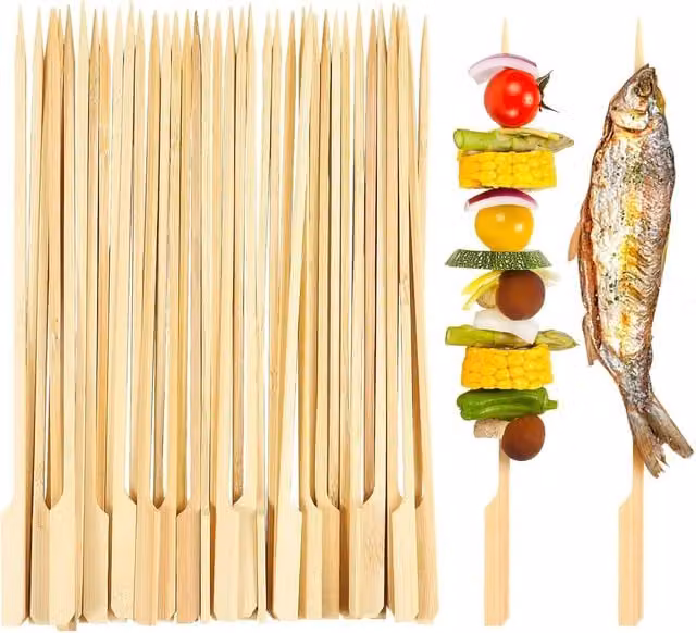 ECONX Brown Bamboo BBQ Skewers, 25cm