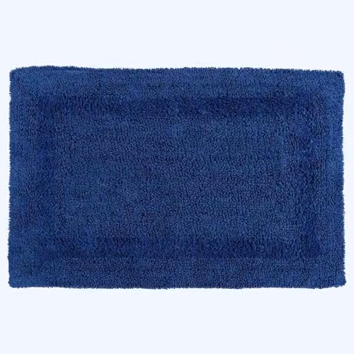 Homescapes Luxury Cotton Bath Mat, Blue, W/D/H: 80 x 50 x 1 cm – 4
