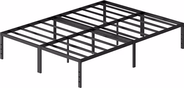 Lifeideas Modern Metal Bed Frame in Black Matt Finish