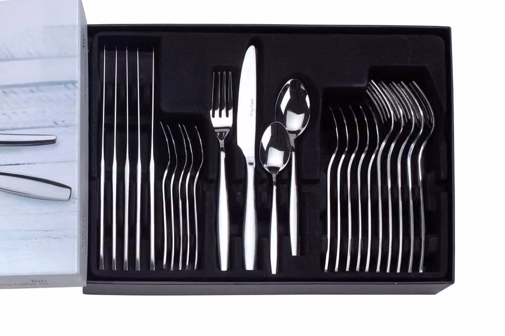 Arthur Price Rio Polished Stainless Steel 24 Piece 6 Person Silver Cutlery Set with Case – 3
