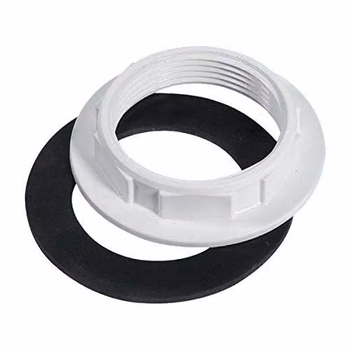 McAlpine BN2 White Plastic Backnut with Rubber Washer 1.5 inch BSP