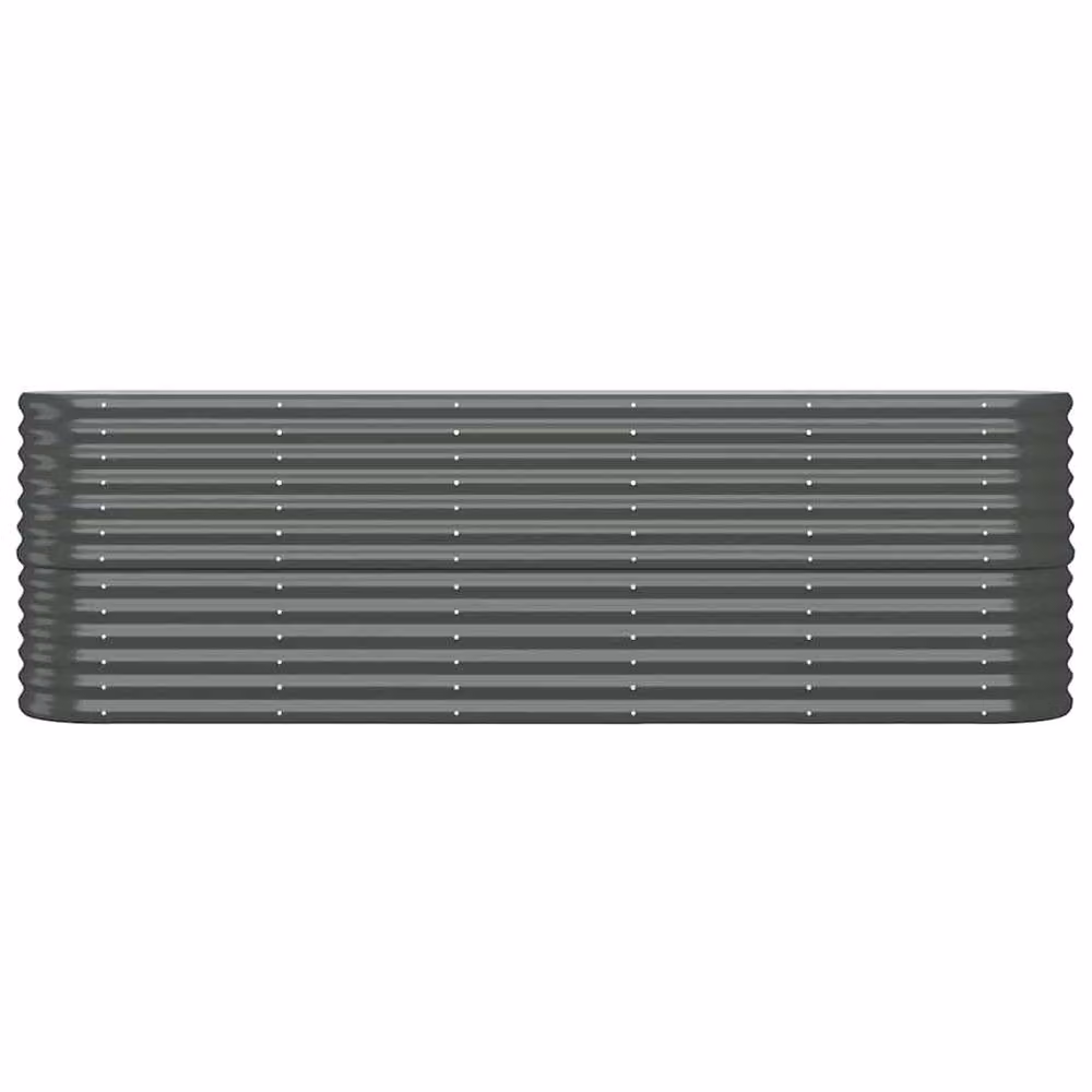 Berkfield Home Garden Powder-coated Steel Raised Bed in Anthracite, W/D/H: 224 x 40 x 68 cm – 3
